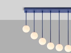 Houseof Lilac Opal Ball Flush Ceiling Light with Metal and Glass Shade