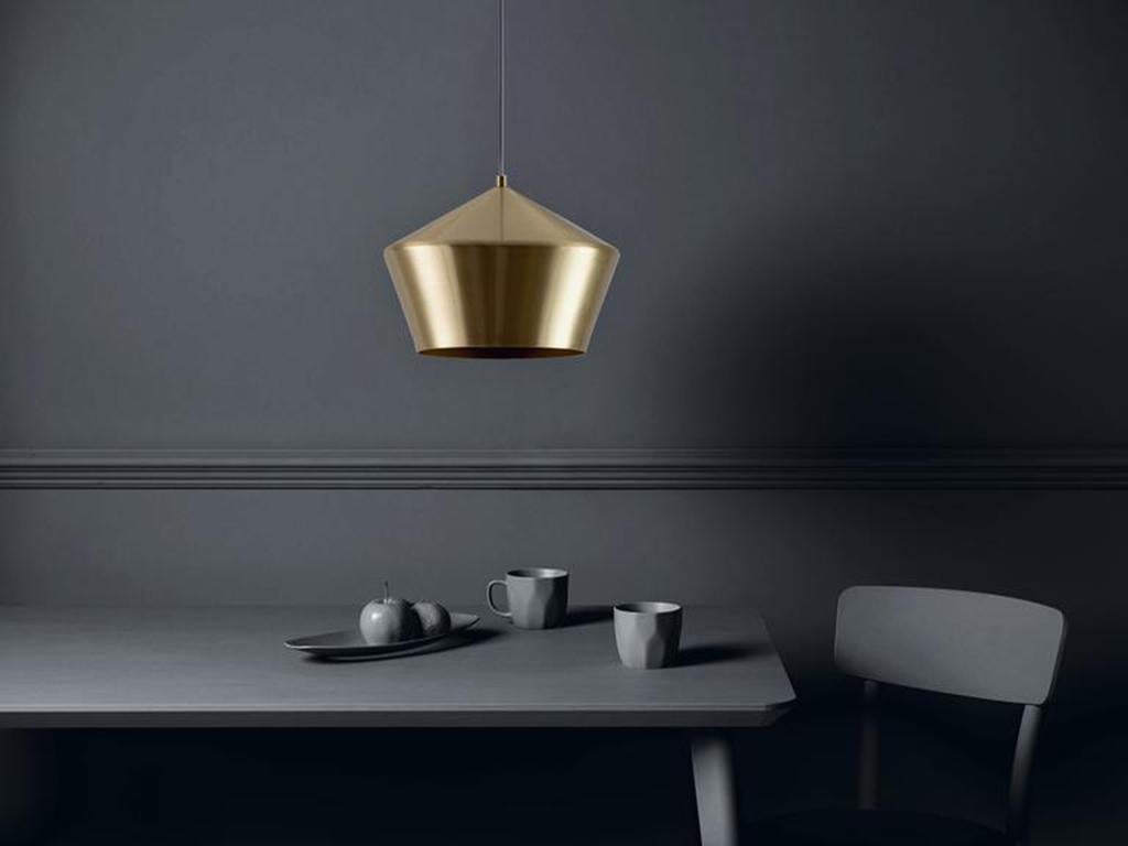 Scandinavian Modern Houseof Metal Diner Pendant Light in Brass