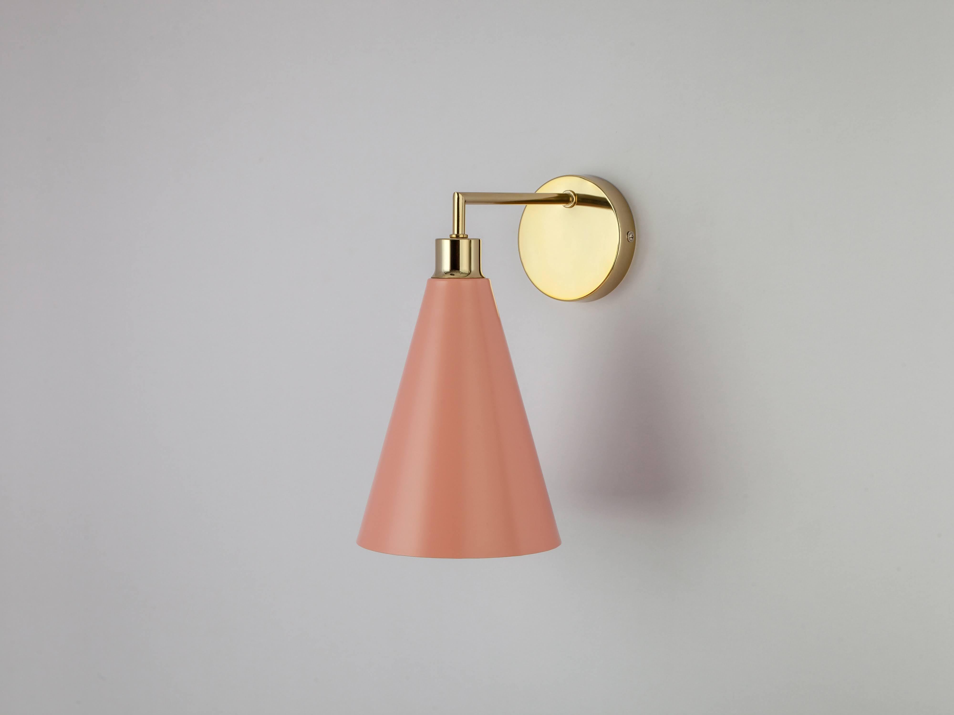 brass cone wall light