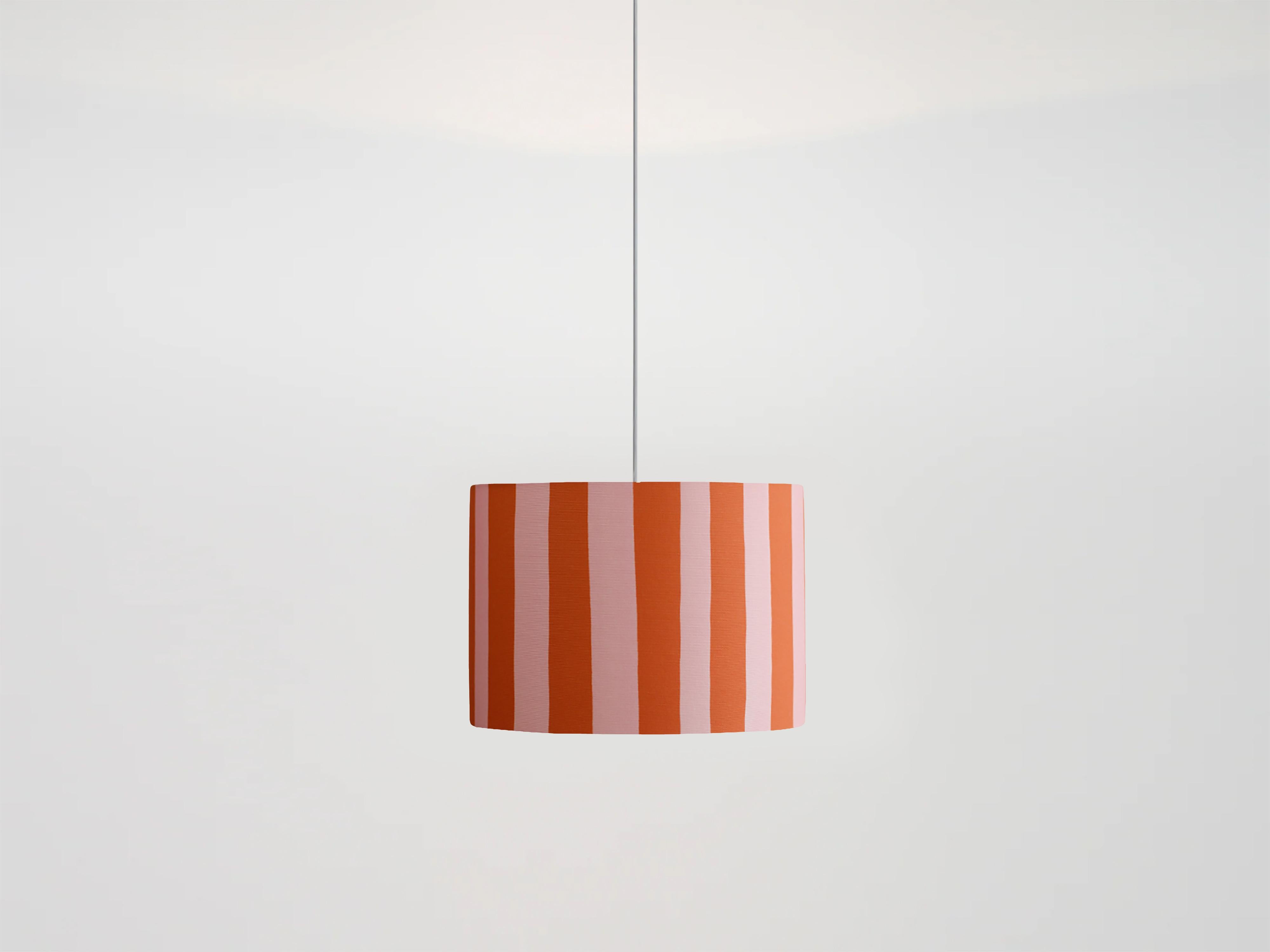 Stripes have been treated to the houseof update with this fun, contemporary hand drawn version that gives a traditional pattern that relaxed, modern feel we’ve been looking for. The Stripe printed shade is perfect for updating existing light