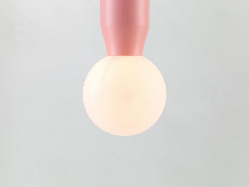 Scandinavian Modern Houseof Pink Pendant Ceiling Light with Opal Glass Shade
