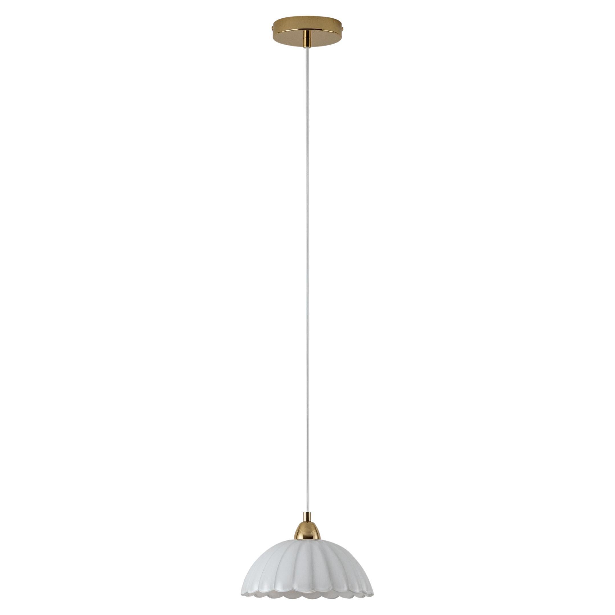 Houseof White flower glass pendant light