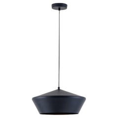 Houseof Wide Metal Diner Pendant in Charcoal Grey