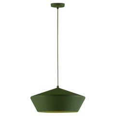 Houseof, grande suspension de table en mtal vert olive