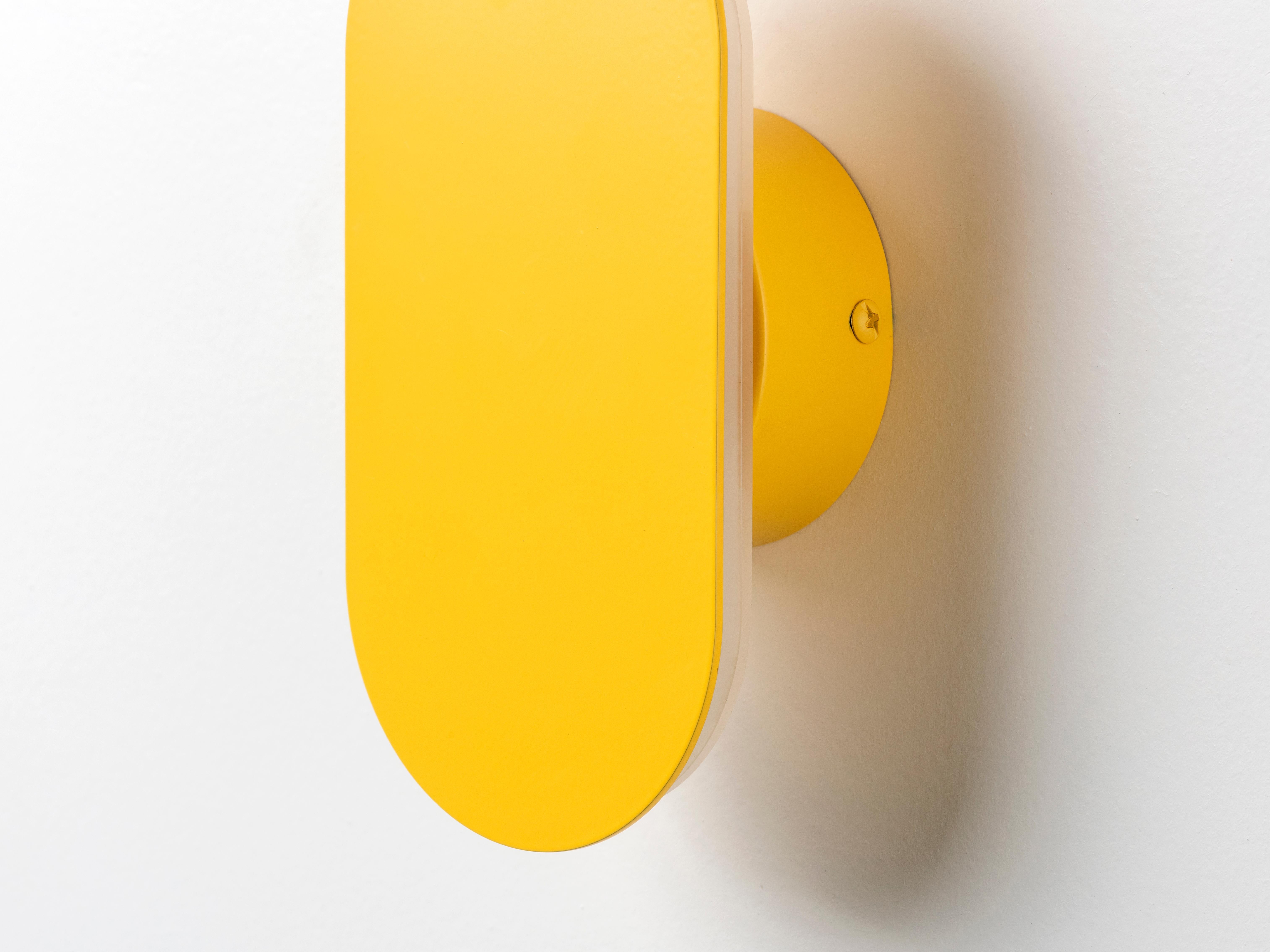 Glass houseof Yellow mini diffuser wall light For Sale