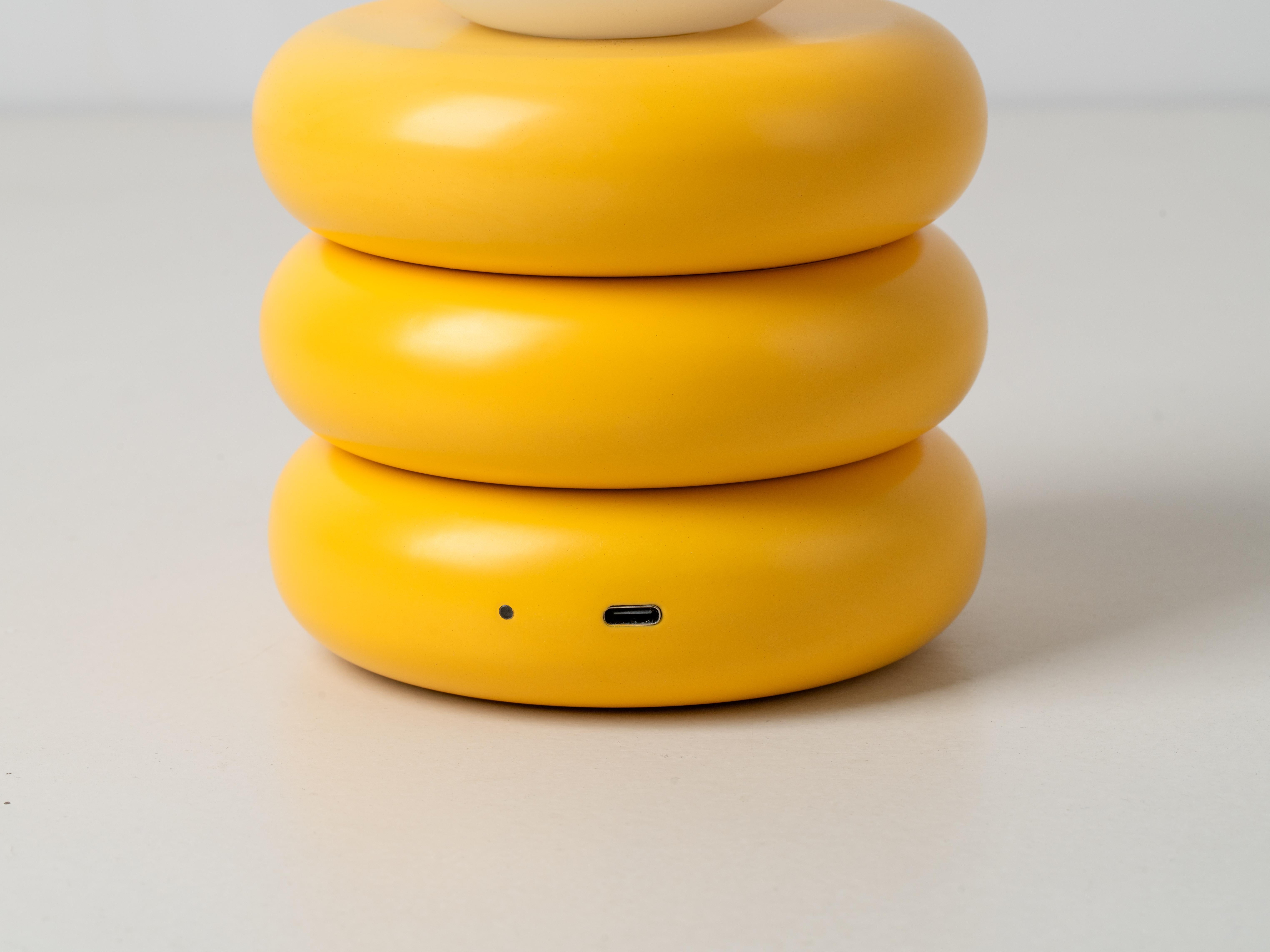 Ceramica Houseof Yolk lampada da tavolo senza fili gialla