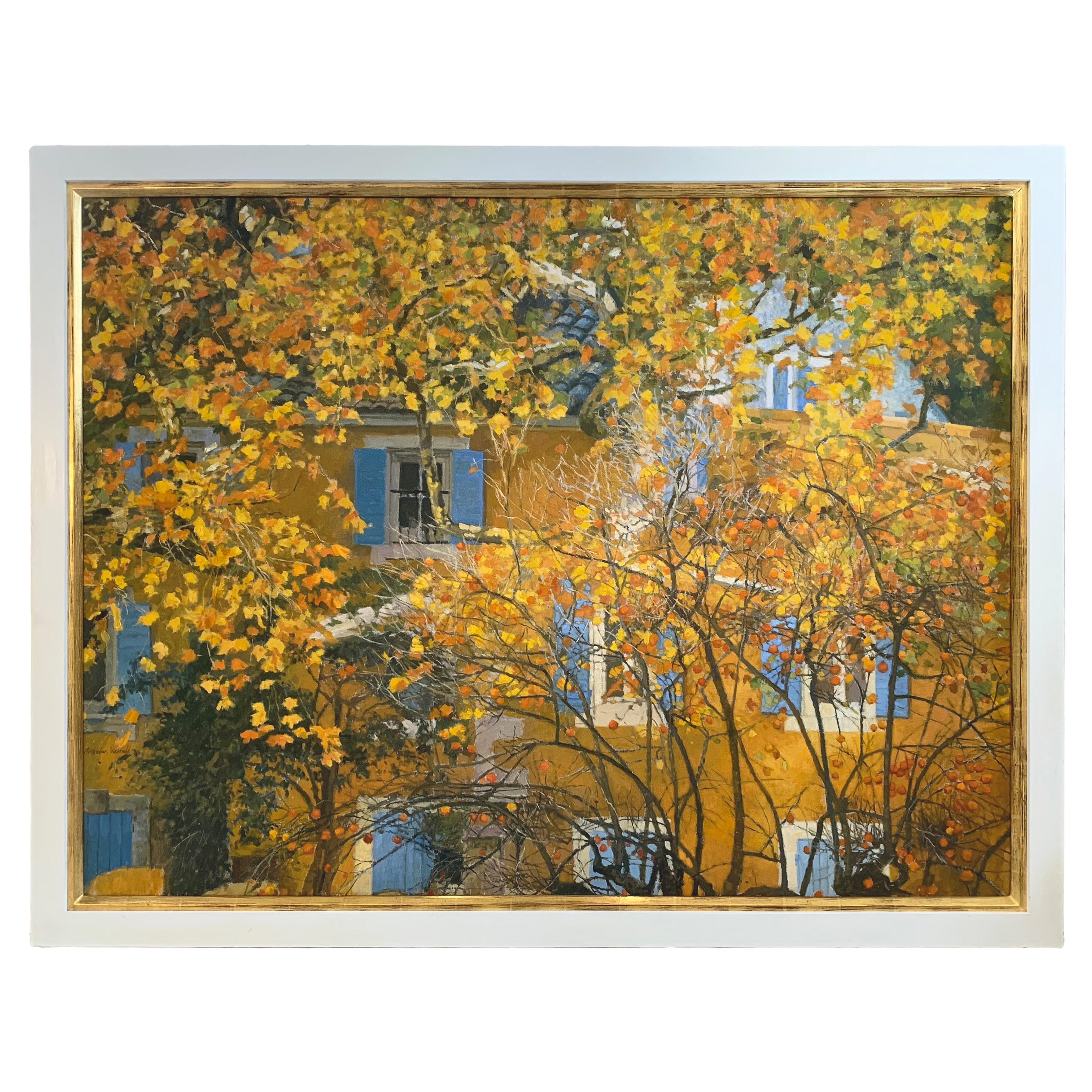 Les maisons derrière les kakis, Nicholas Verrall RBA ROI en vente