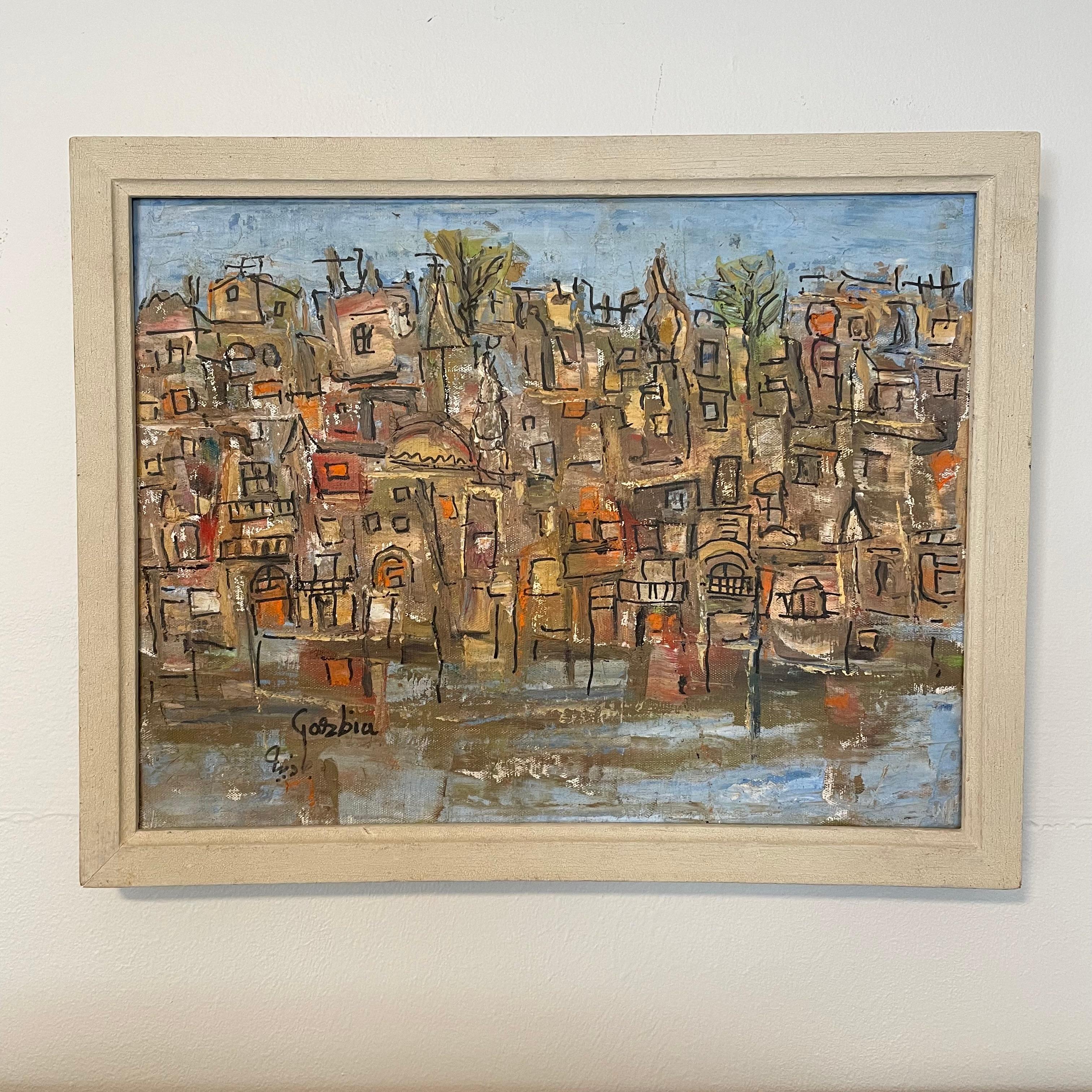 Egyptian City on the Nile by Gazbia Sirry For Sale