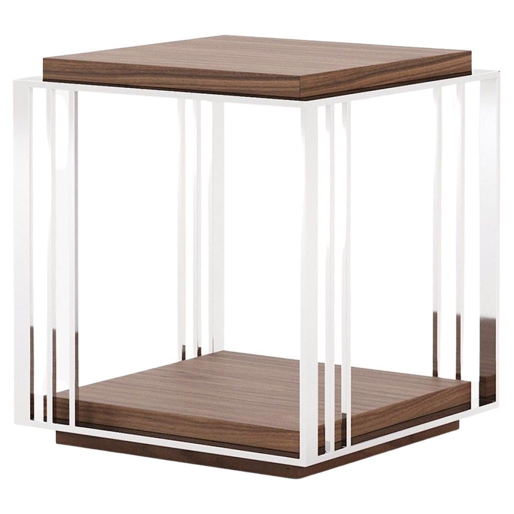 Houston Walnut Side Table For Sale