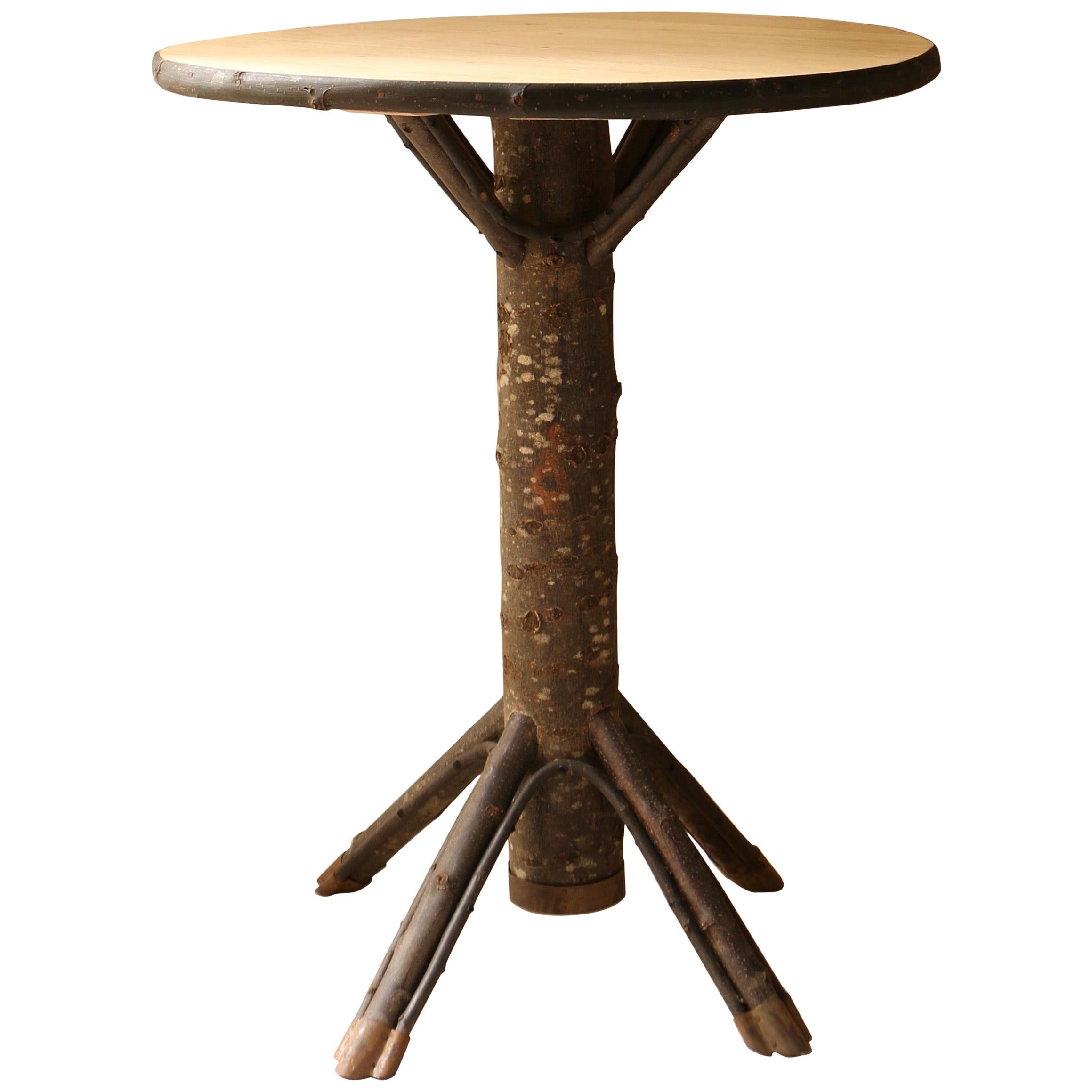 "HOUX" Table, Christian Astuguevieille, Wooden Chestnut Table
