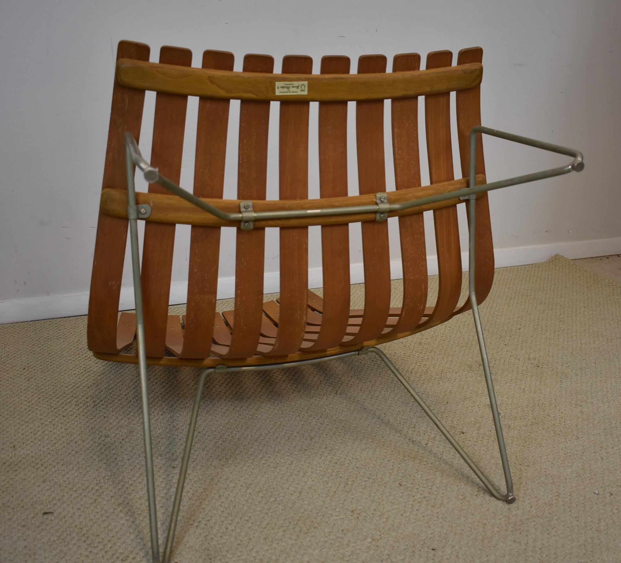 Other Hove Mobler Stordal Slated Modern Teak Lounge Chair Norway