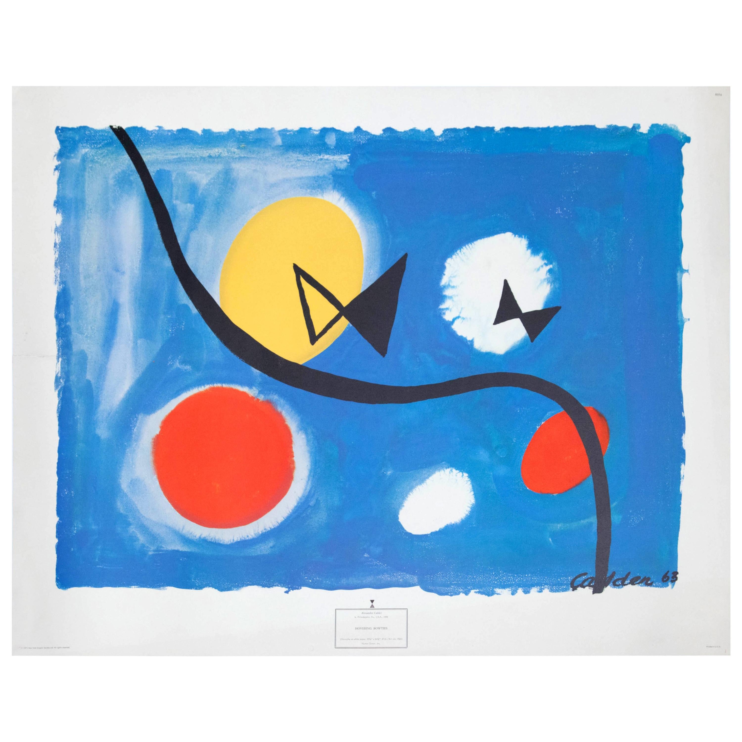 Hovering Bowties of Alexander Calder Lithograph, 1963