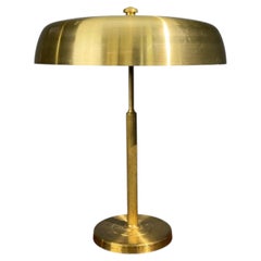 Hövik Lys, Large Table Lamp, Brass Sheet, Norway, 1970s