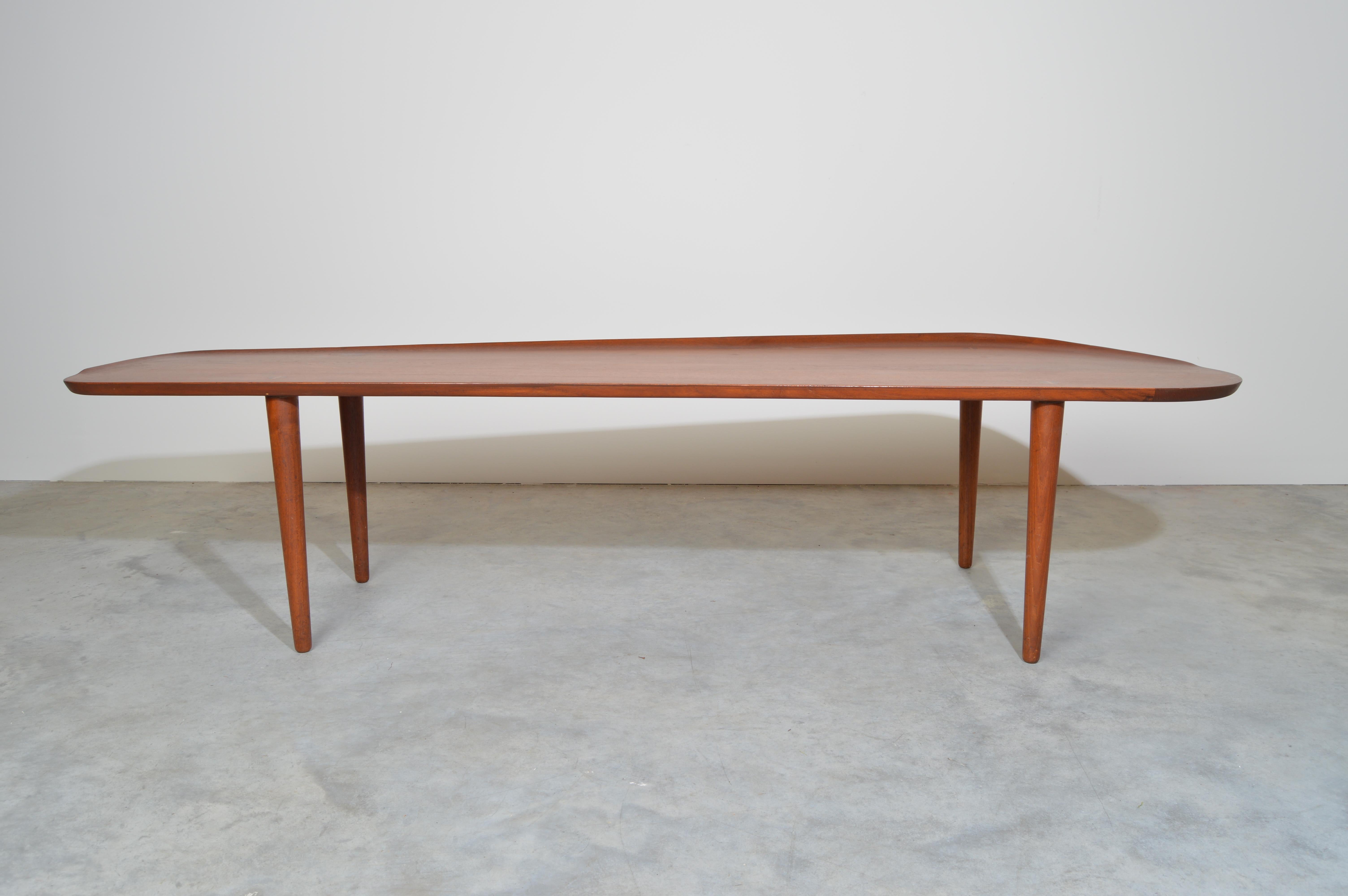 Danish Hovmand-Olsen for Jutex Teak Coffee Table, Denmark, 1950s