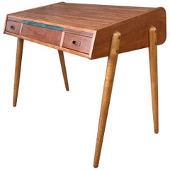 Hovmand-Olsen for Mogens Kold Teak and Oak Roll Top Desk