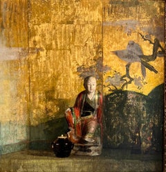 Buddha-Figur, orientalische Idole, Töpferwaren, wenn der Frühling kommt von Hovsep Pushman.
