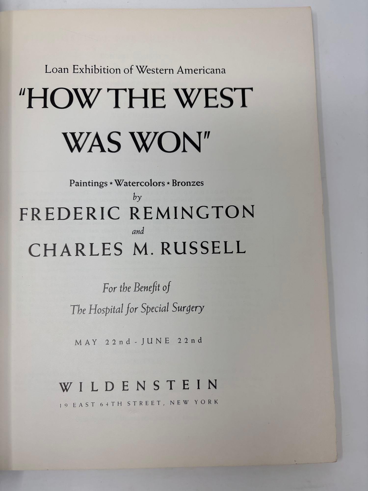 HOW THE WEST WAS WON Loan Exhibition of Western Americana Paperback 1968 In Fair Condition For Sale In North Hollywood, CA