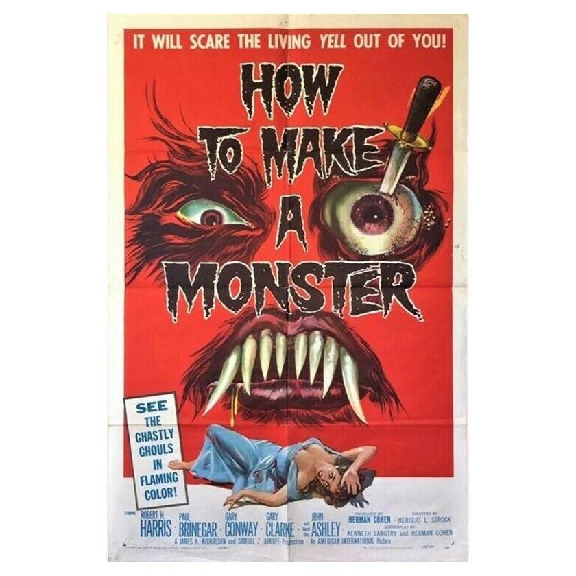 How To Make A Monster, Unframed Poster, 1958 at 1stDibs