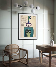 How to Steal a Million, Vintage Polish Film Poster by Maciej Hibner, 1968