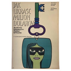 How to Steal a Million, Vintage Polish Film Poster by Maciej Hibner, 1968