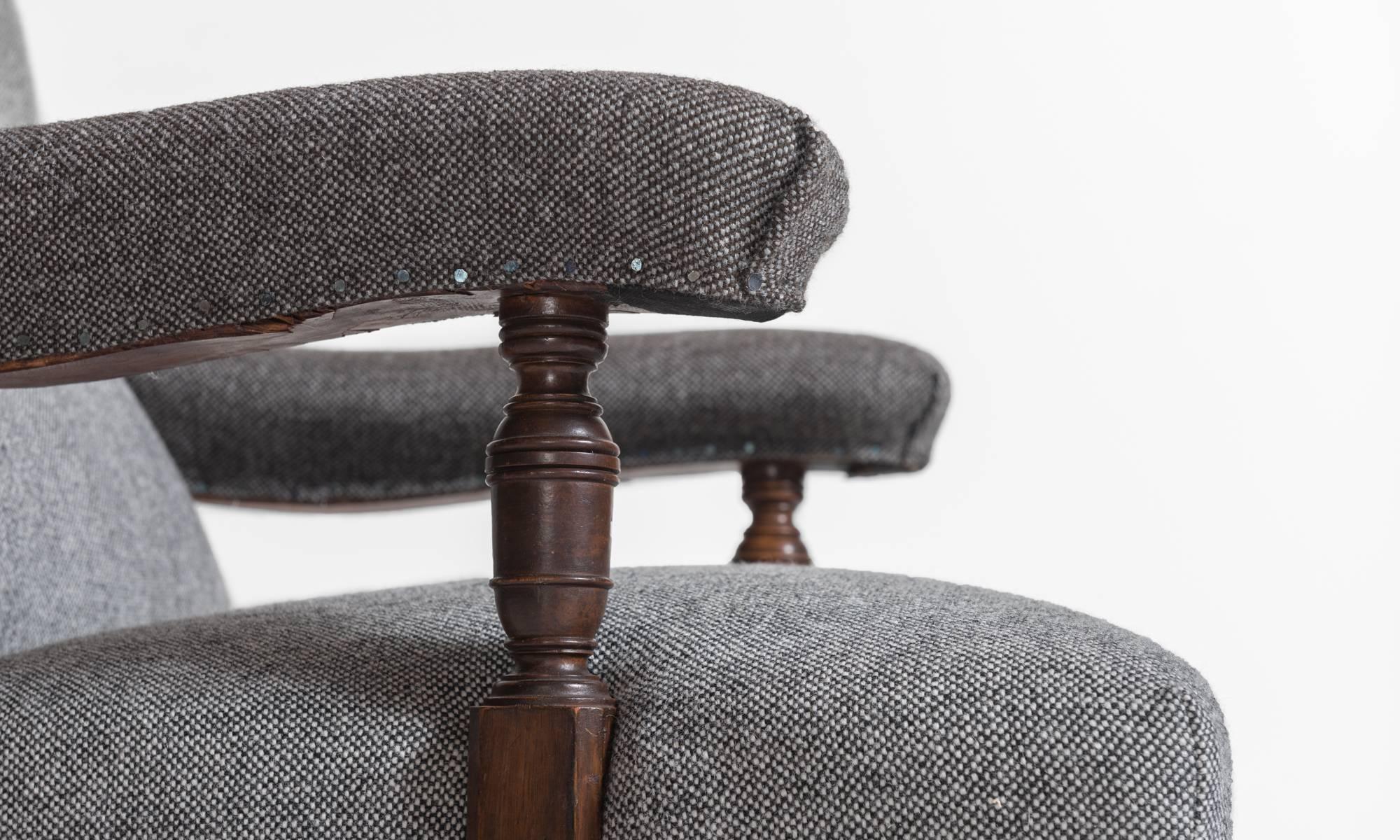 Upholstery Howard & Sons Wool Armchair, England, circa 1890