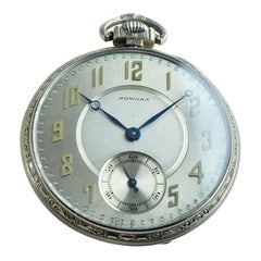 Howard, montre à gousset Art déco en or 14 carats remplie d'or, 1923