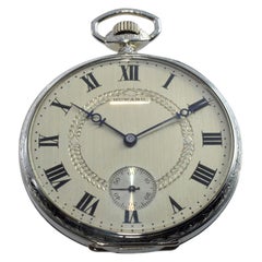 Howard 14Kt Whilte Gold gefüllte Art-Déco-Taschenuhr mit Genfer Siegel-Normen