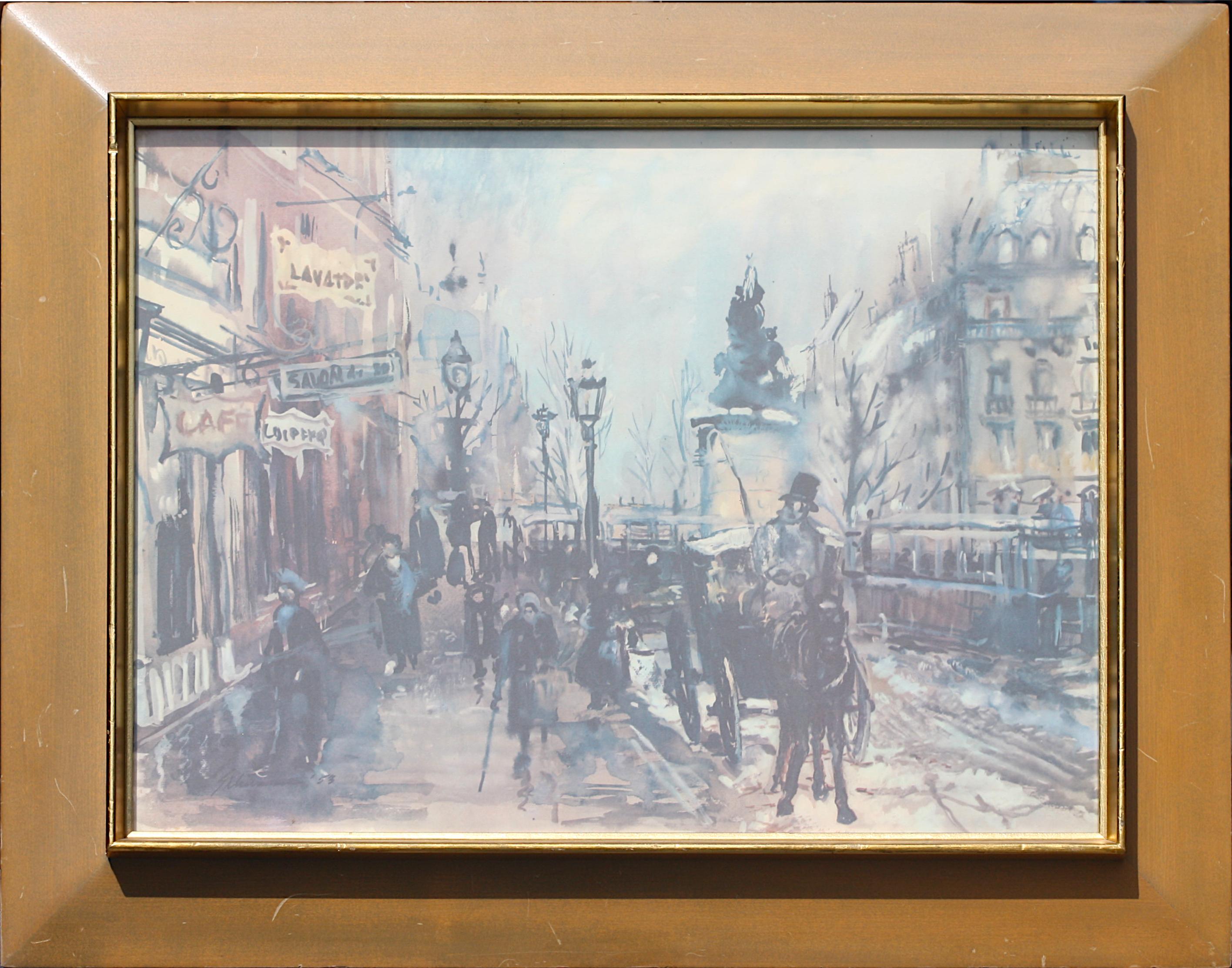 
Howard A. Silverman, (americano, nato nel 1919)
Paris Hack, Multiple, dall'acquerello originale
18 x 24 pollici, in totale 24 x 30 1/2 pollici.
Rapporto sulle condizioni
Nessuna Condit