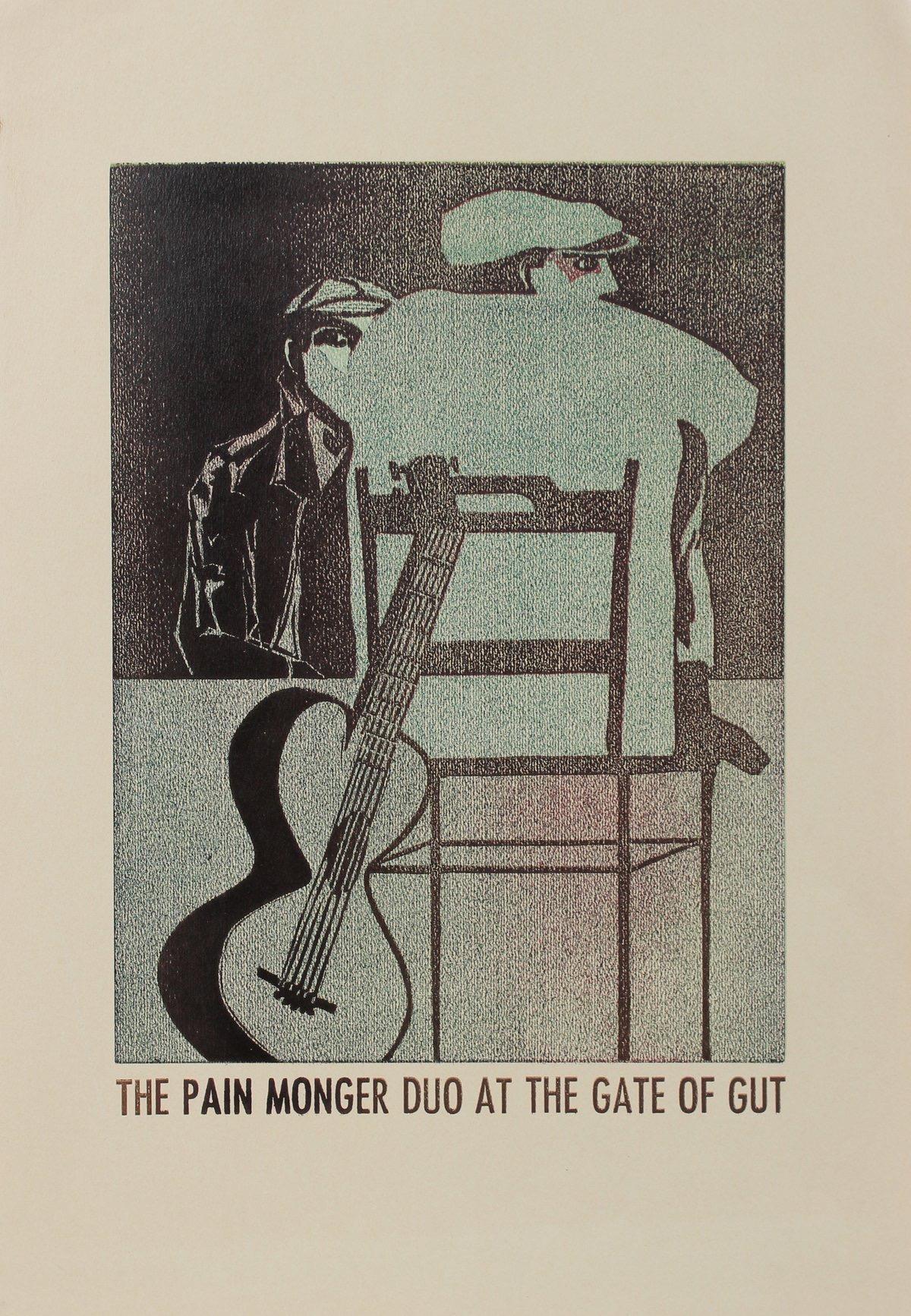 "The Pain Monger Duo at the Gate of Gut" 1960-70s Serigraph