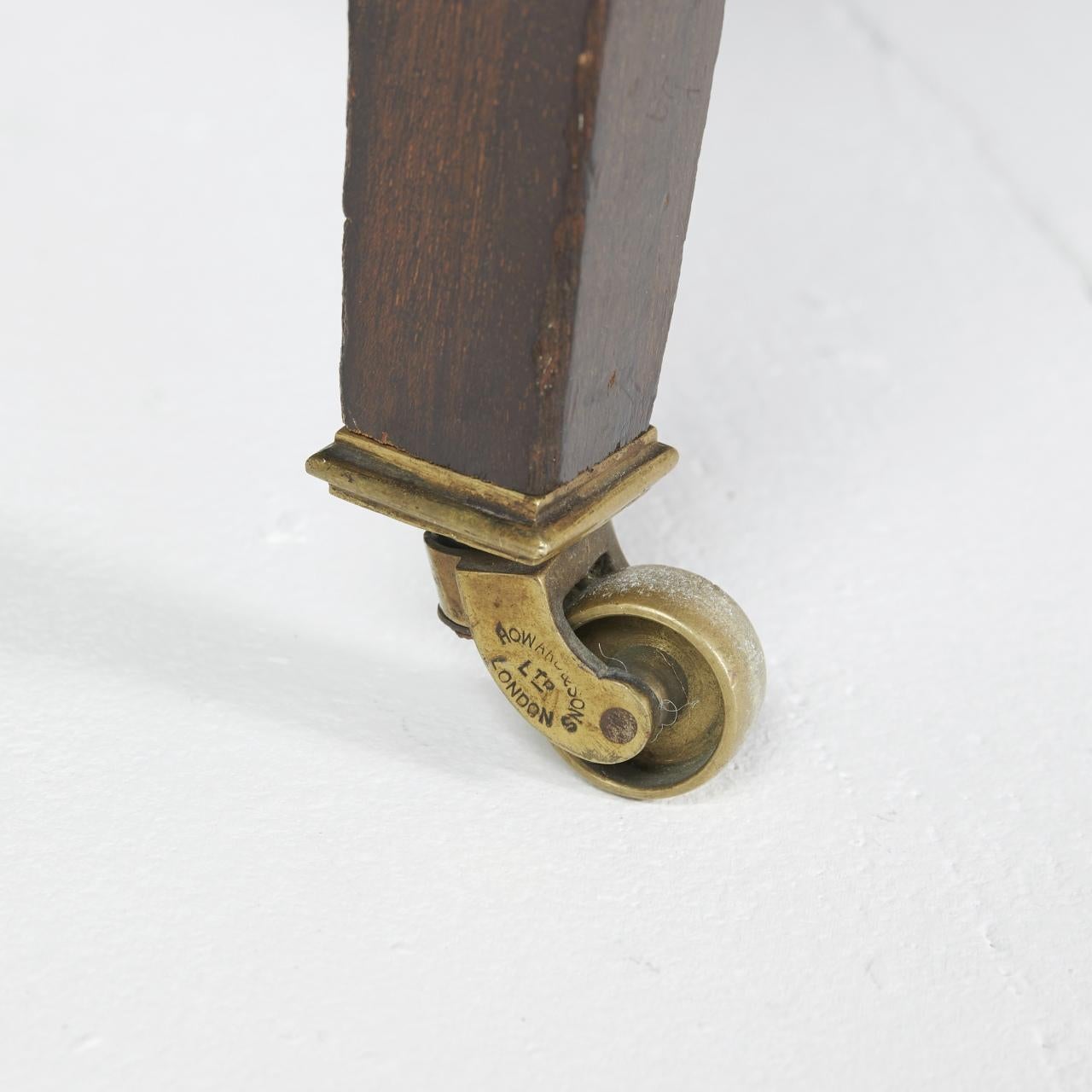 Hand-Crafted Howard and sons antique English library chair For Sale