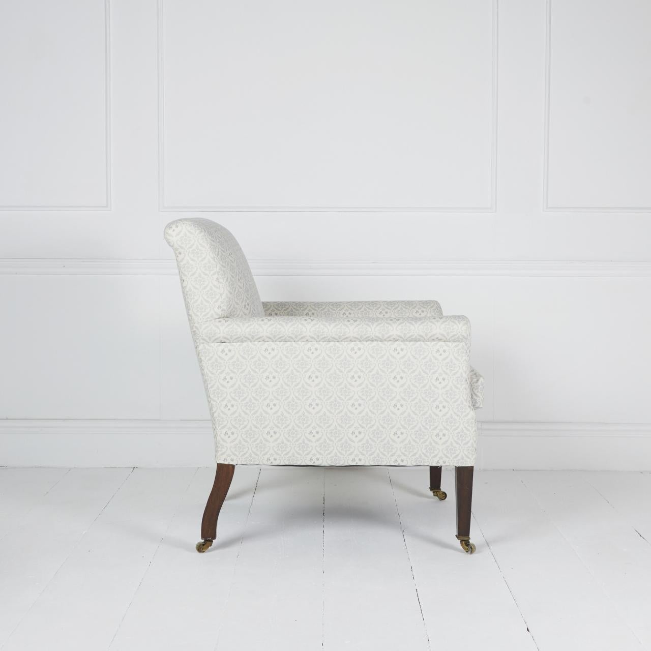 Howard and sons antique English library chair For Sale 1
