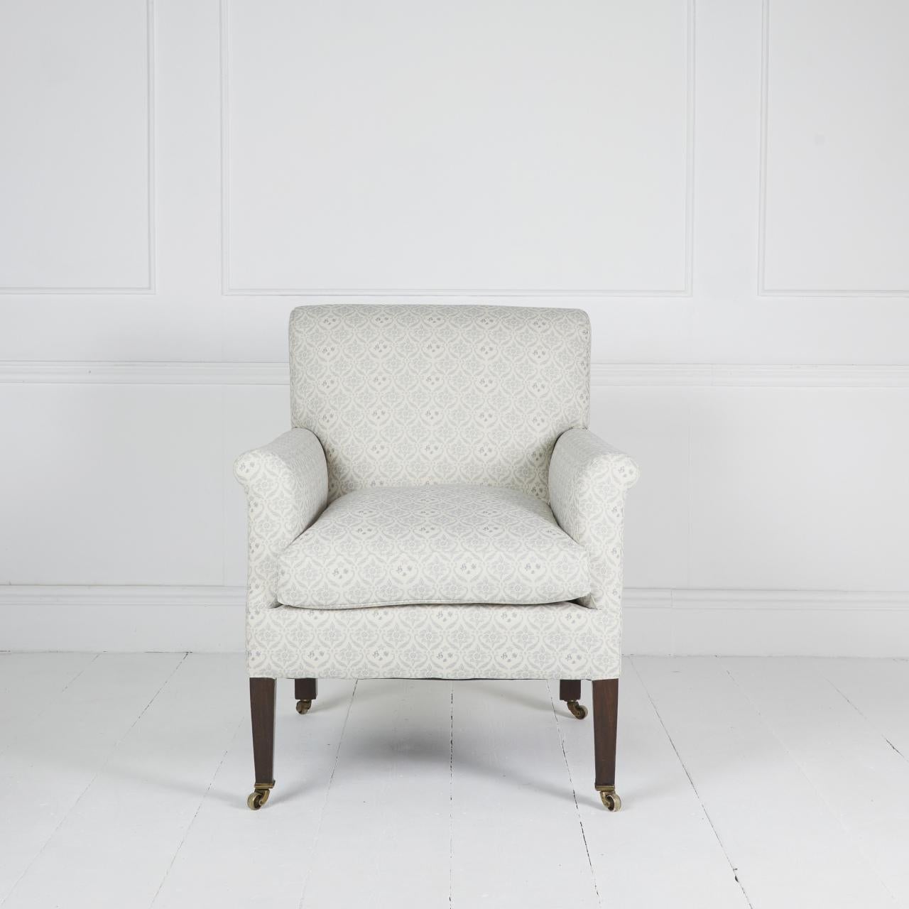 Howard and sons antique English library chair For Sale 2
