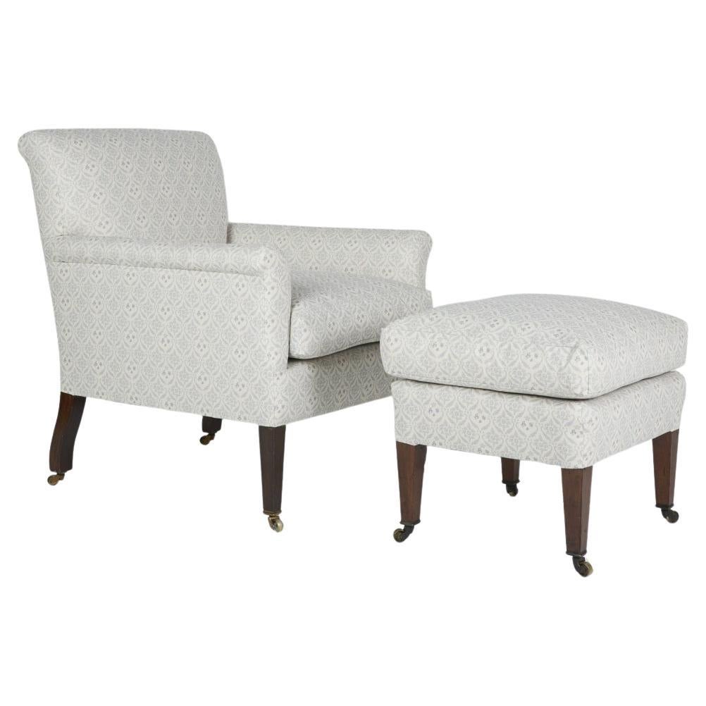 Howard and sons antique English library chair For Sale