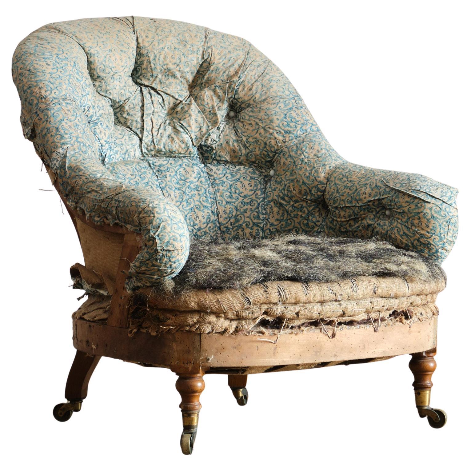 Howard and Sons armchair From Powderham Castle - Devon For Sale