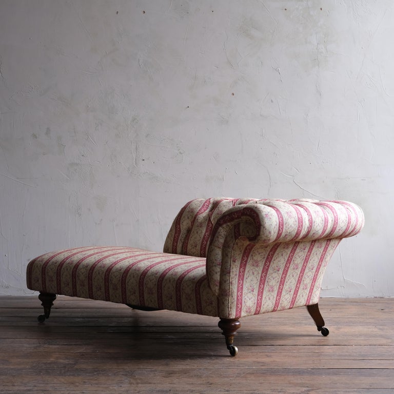 Howard and Sons Chesterfield Chaise Lounge C1860 For Sale at 1stDibs