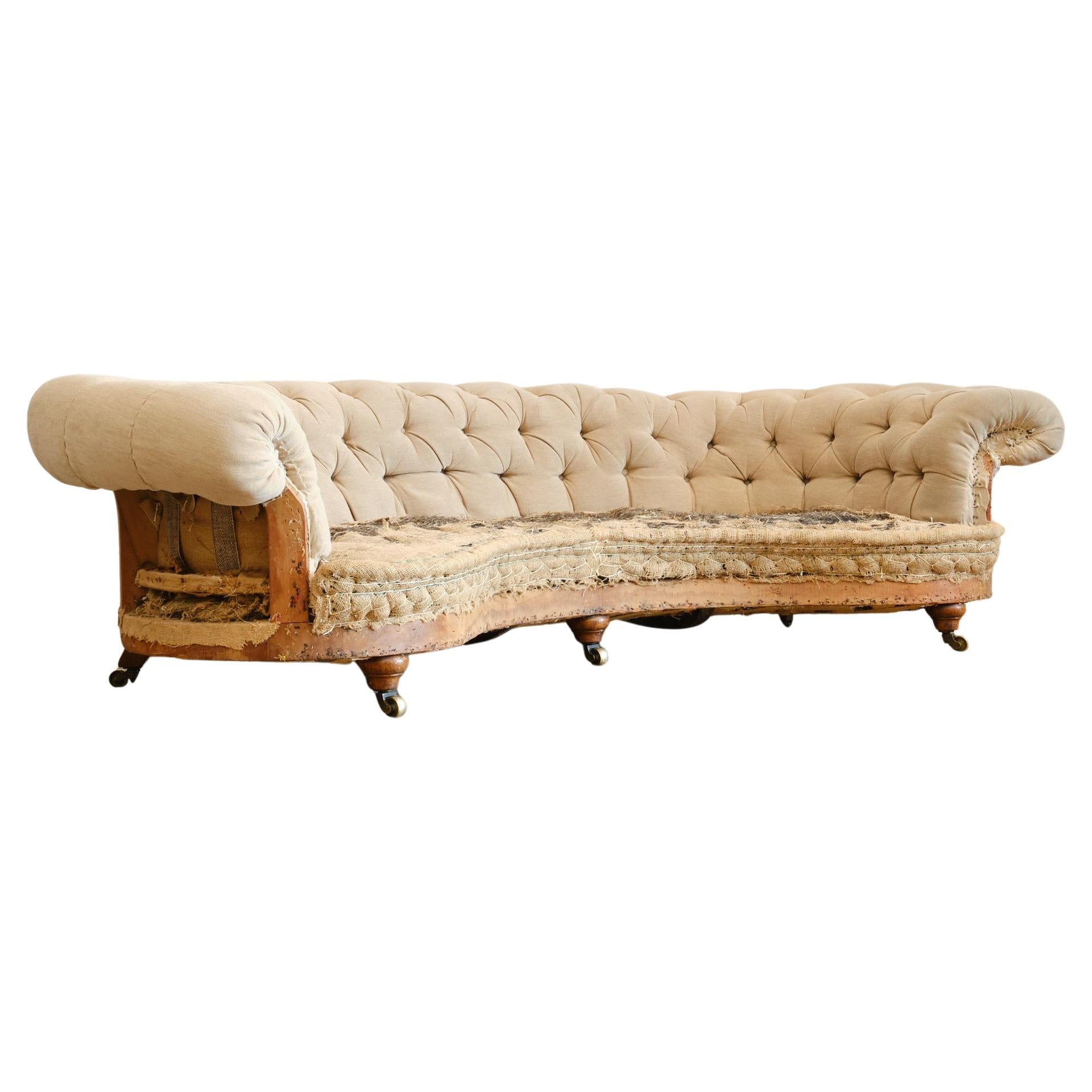Howard and Sons Crescent Chesterfield sofa c1860