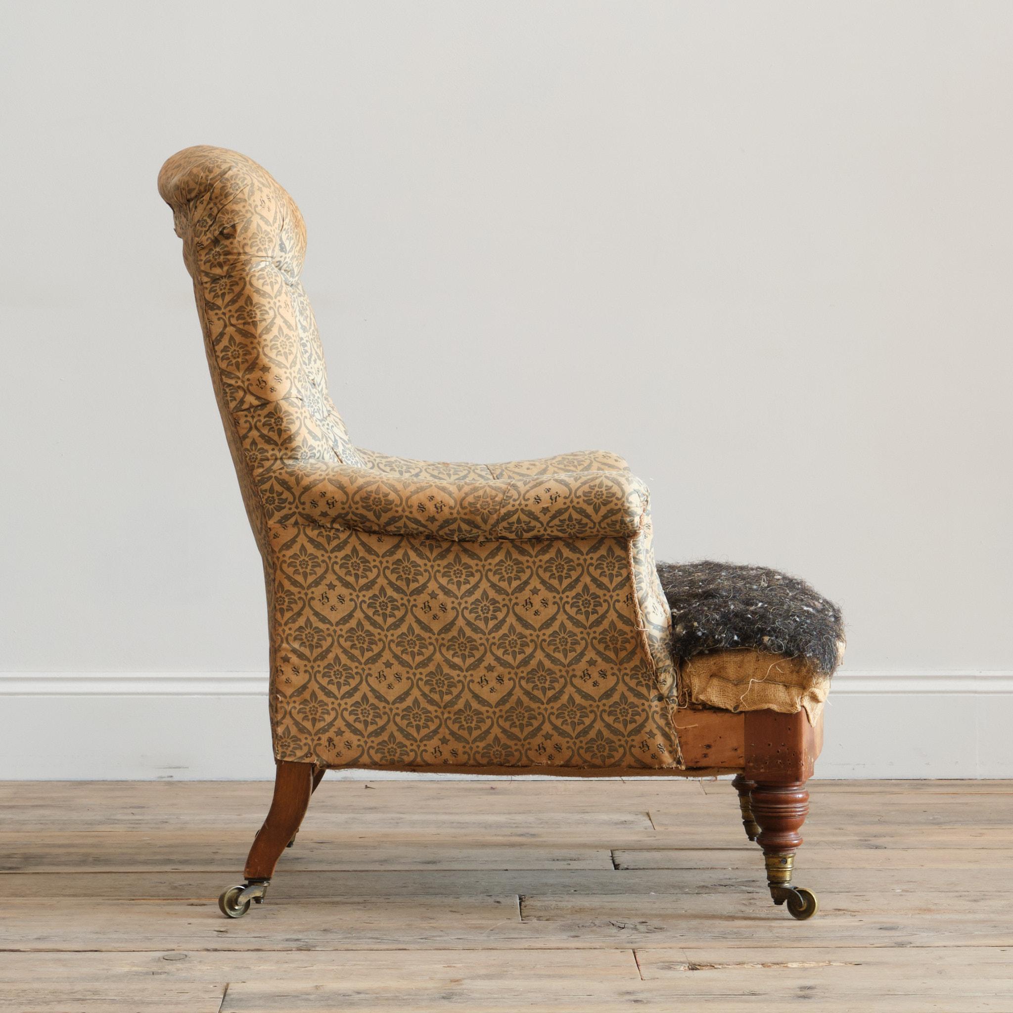 British Howard and Sons 'Hammond' Armchair For Sale