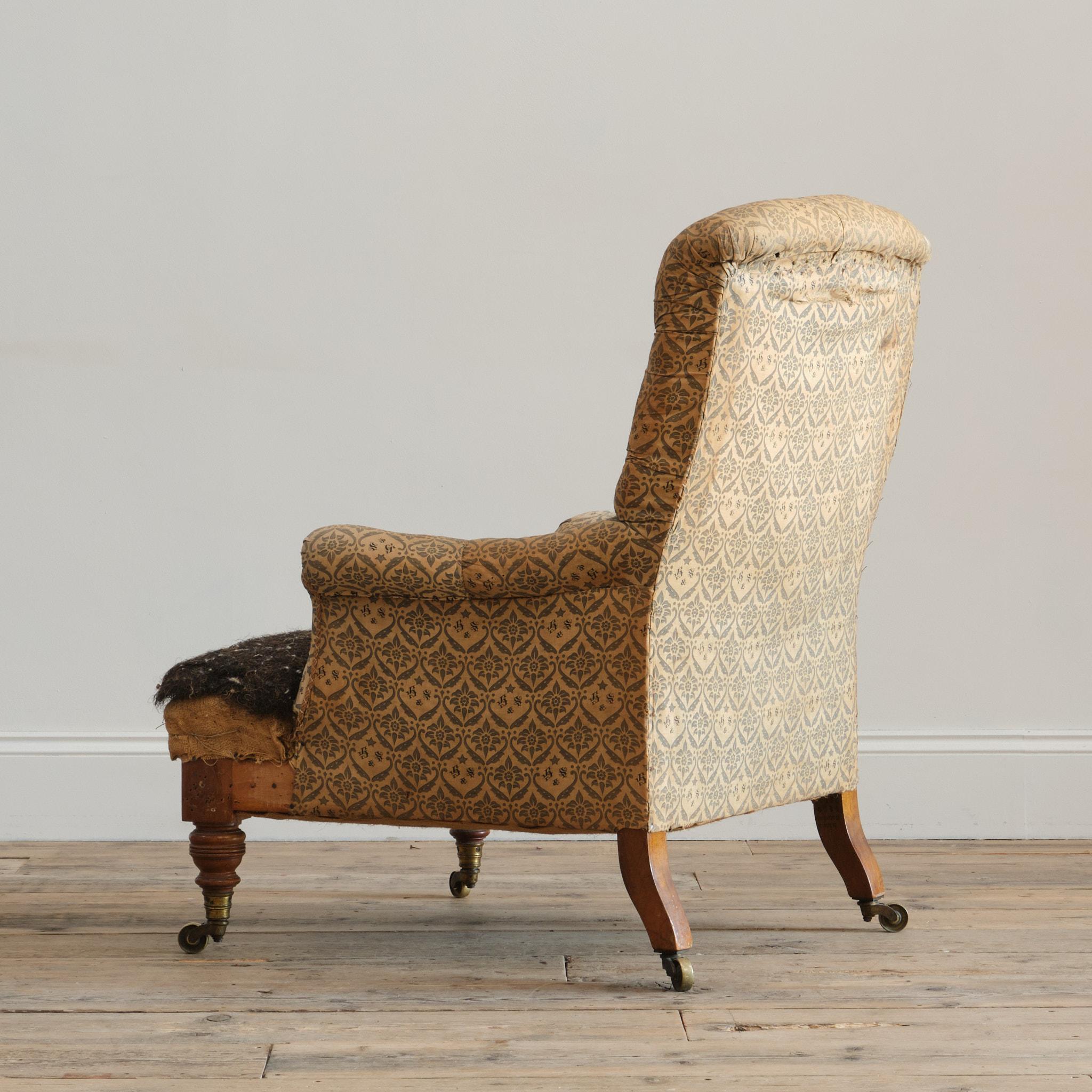 Walnut Howard and Sons 'Hammond' Armchair For Sale