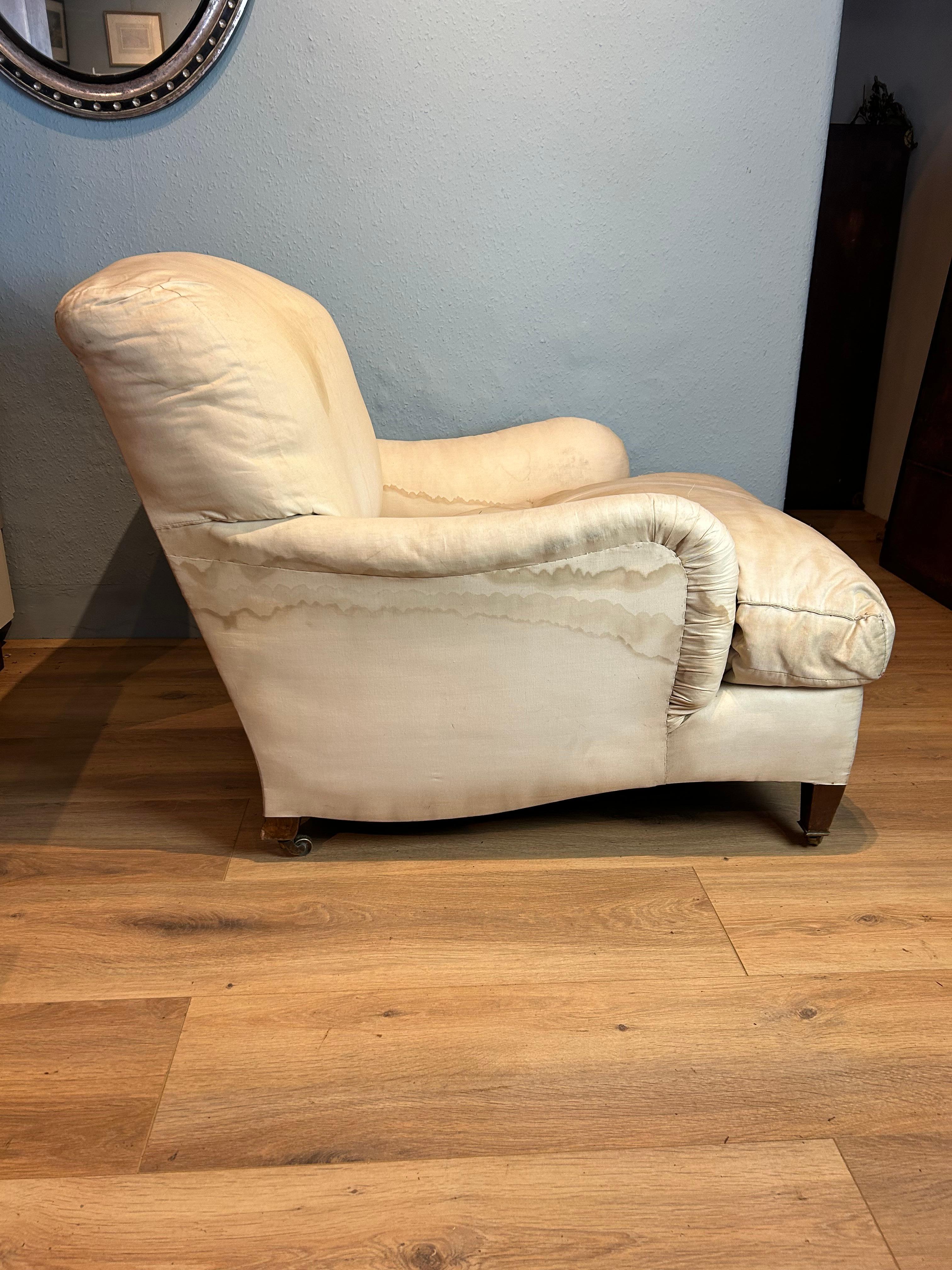 Inizio XX secolo Howard and Sons Ltd Antica Poltrona Inglese Modello Ivor