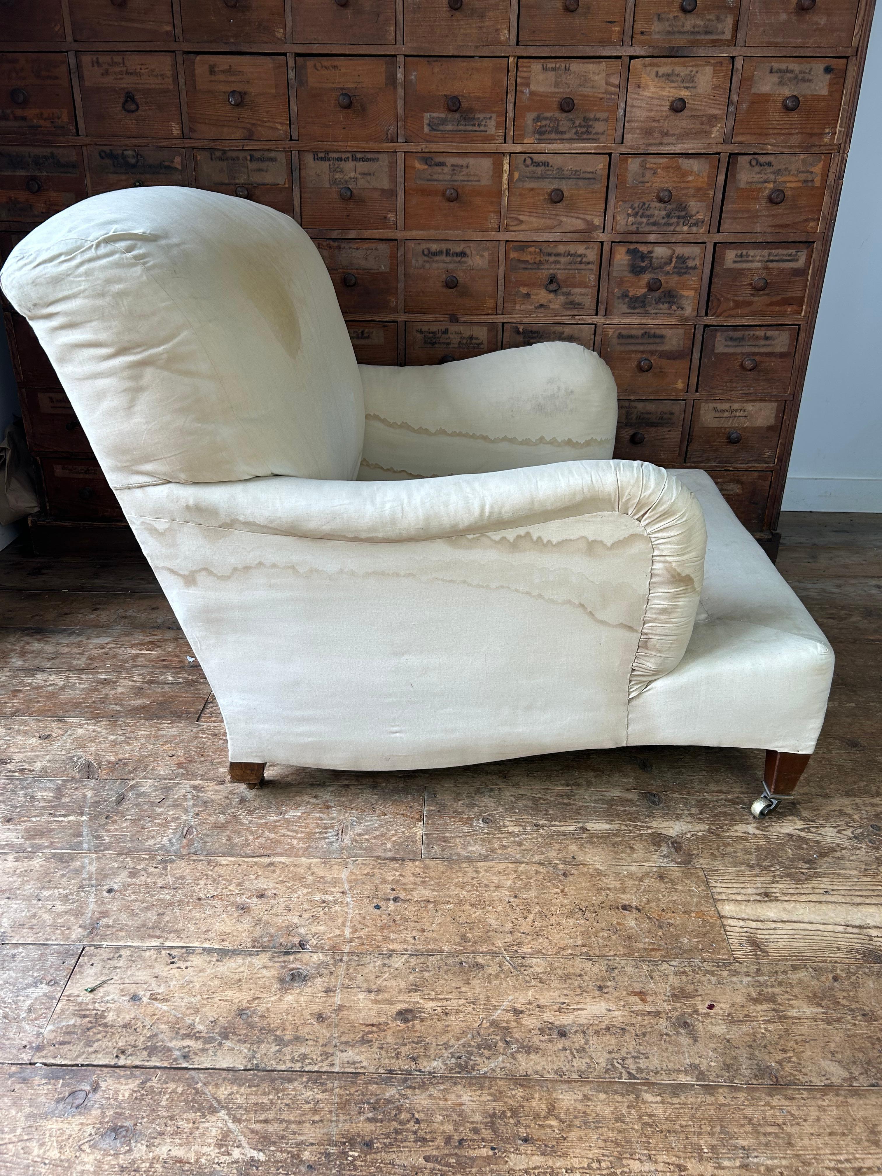 Country Howard and Sons Ltd Antique English Ivor Model Armchair  For Sale