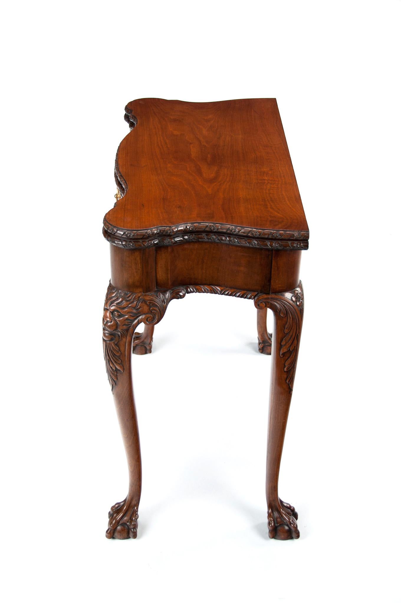 Howard and Sons Mahogany Card Table with Concertina Action Irish Georgian Style 13