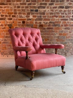 Howard and Sons Open Armchair England, Circa 1870