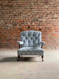 Howard and Sons Open Armchair England, Circa 1870
