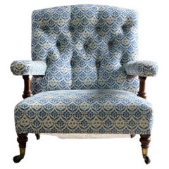Howard and Sons Open Armchair England, Circa 1870