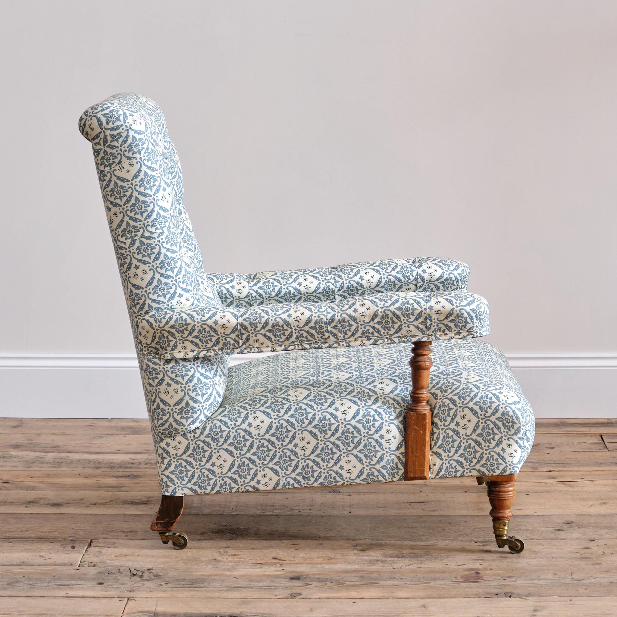 Early 20th Century Howard and sons open armchair