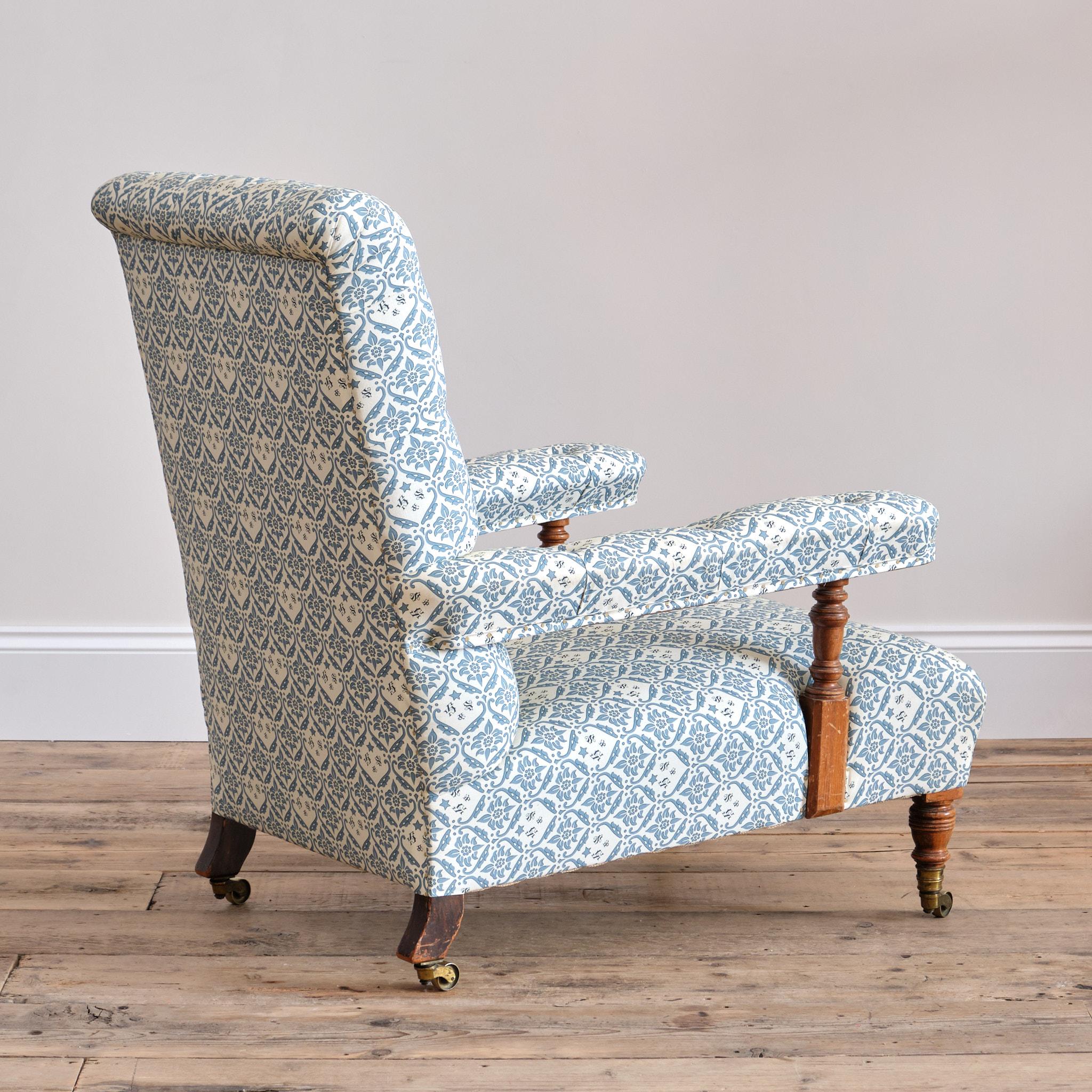 Walnut Howard and sons open armchair