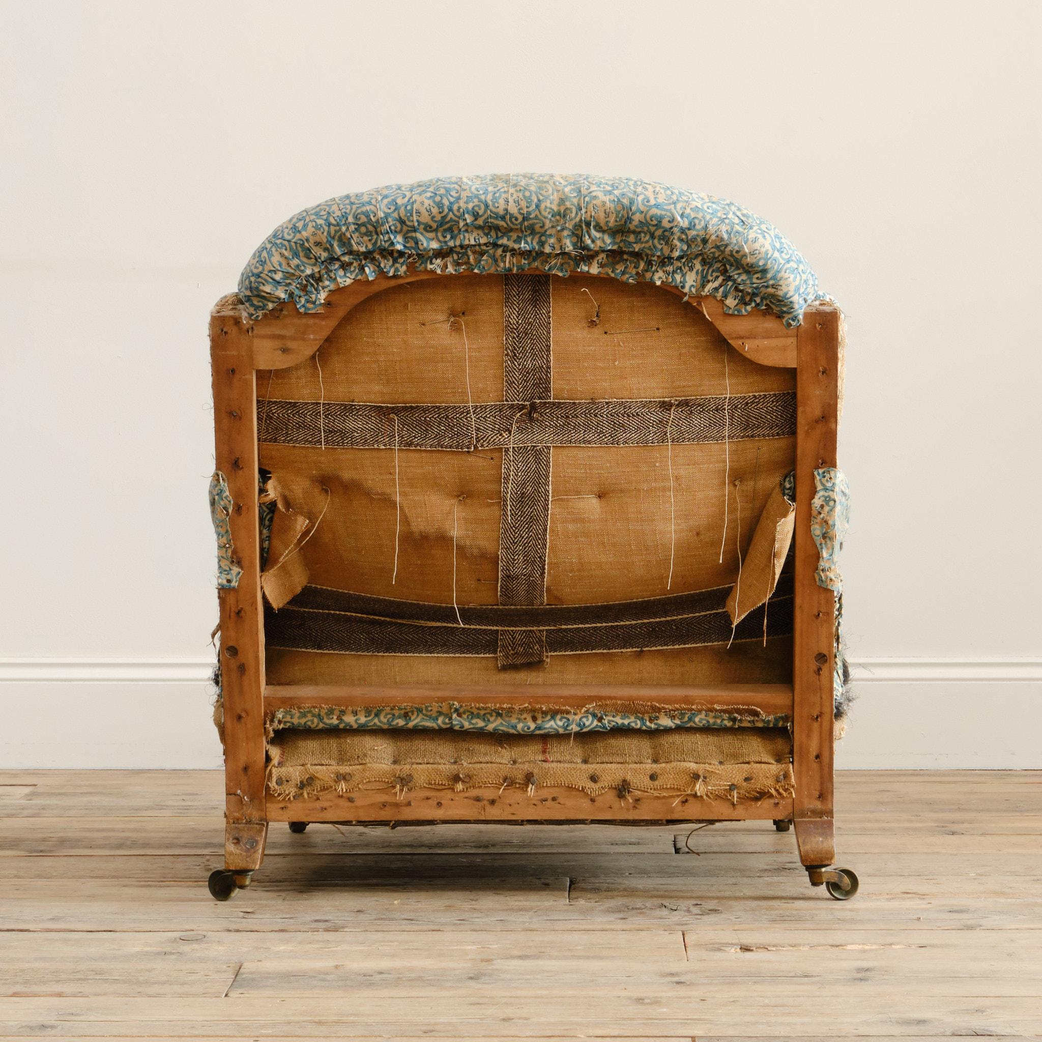 19th Century Howard and Sons Open armchair From Powderham Castle - Devon For Sale