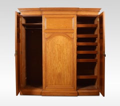 Howard and Sons Satinwood Breakfront Wardrobe