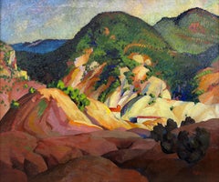 "Canoncito" c. 1923 by Howard Ashman Patterson New Mexico Modernist Landscape