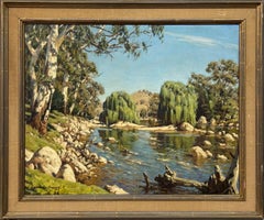 Australian River Landscape Painting by 20th Century English Australian Artist
